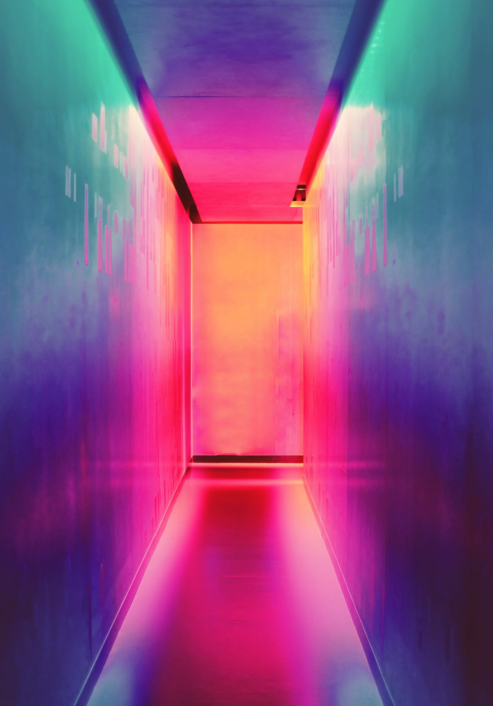 A colorful hallway